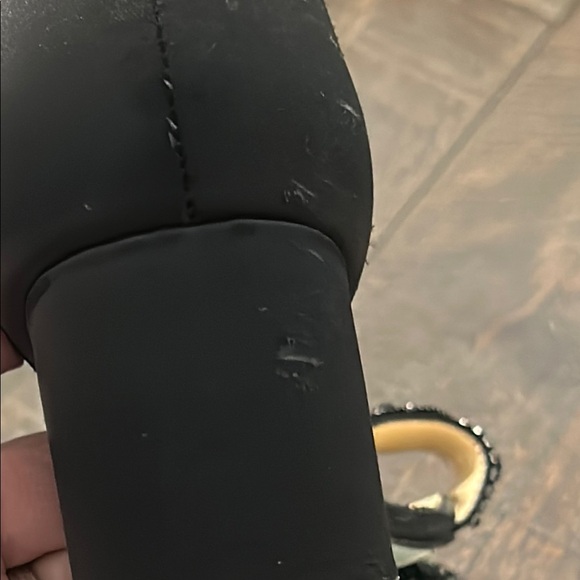 Betsy Johnson Elegant Black Beaded Women's Sandals size 8 - Picture 5 of 11